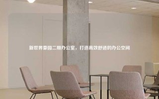 新世界豪园二期办公室，打造高效舒适的办公空间